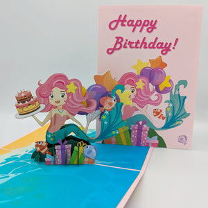 Mermaid Birthday Pop Up Card