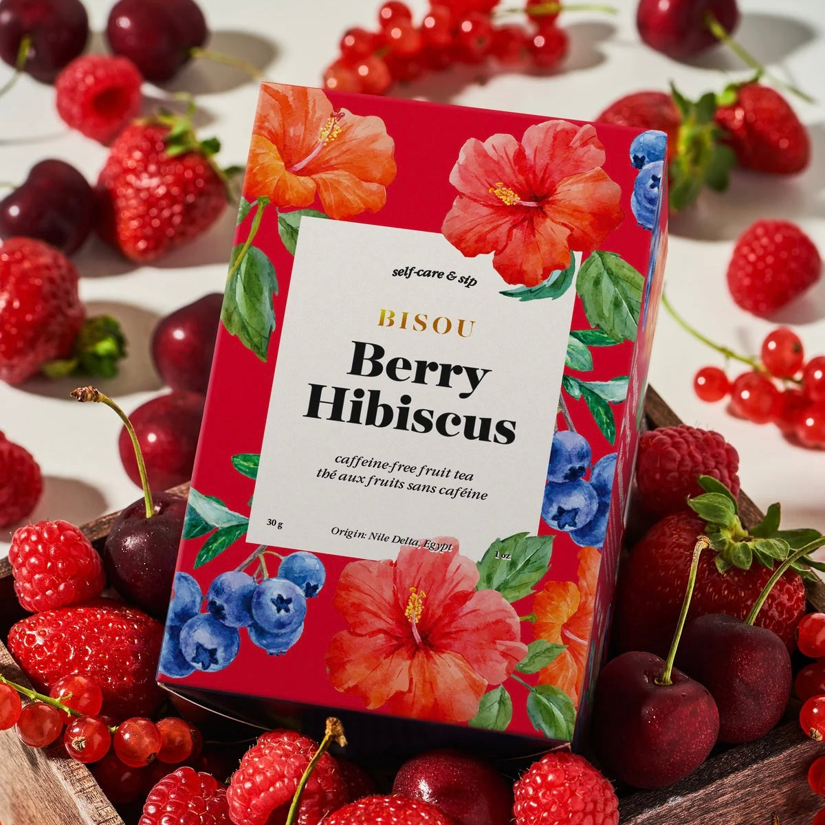 Berry Hibiscus - Caffeine Free Fruit Tea - Bisou Bar – Hanji Gifts