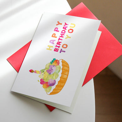 Fruit Tart Birthday Card