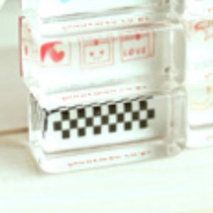 Checkerboard Pattern Crystal Mini Stamp