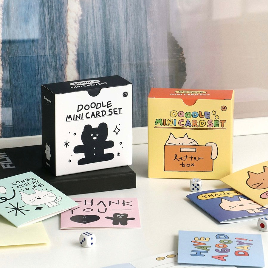 Doodle Mini Card Set – Hanji Gifts