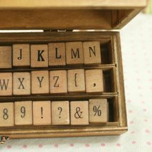Load image into Gallery viewer, Upper Case Alphabet and Number Stamp Set (42 Pieces)