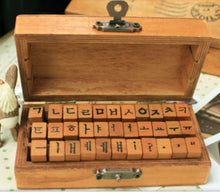 Load image into Gallery viewer, Antique Korean Letters and Symbols Stamp Set (33pcs)