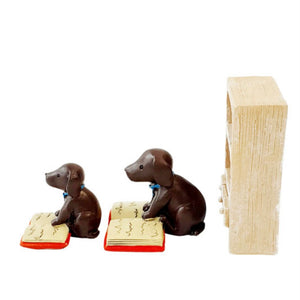 Puppy Library Figurine Set
