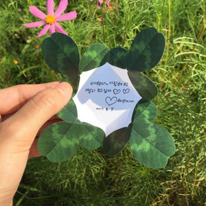 Four Leaf Clover -  Flower Folding Card