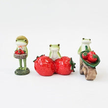 Load image into Gallery viewer, Strawberry Frog Miniature Figurines