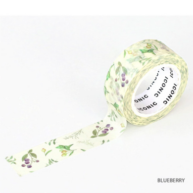 Flower Pattern Masking Tape - Blueberry