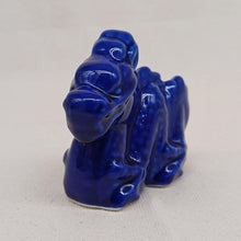 Load image into Gallery viewer, Blue Glaze Dragon - Miniature Ceramic Figurine