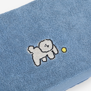 40x80 Embroidered Towel - (2P) 02 Downy Bichon