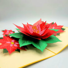 Load image into Gallery viewer, Large Poinsettia - Pop Up Card
