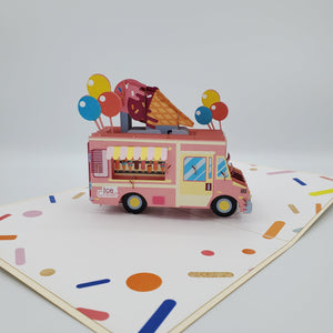 Happy Birthday Ice Cream Truck - Pop Up