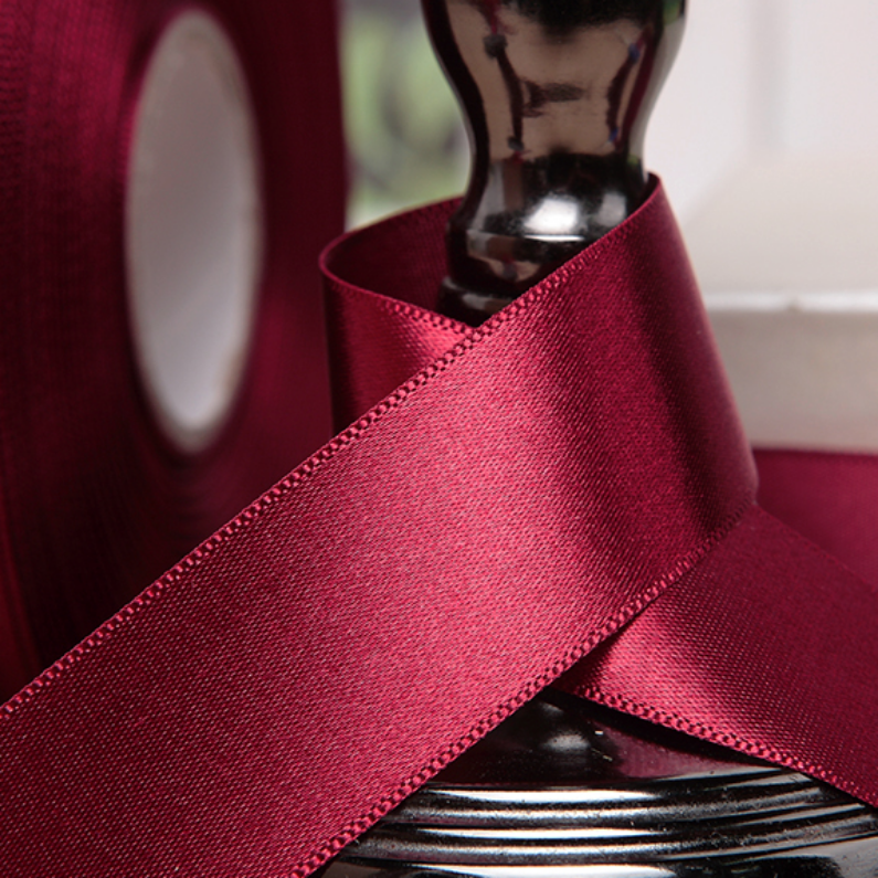 Wine satin ribbon deals