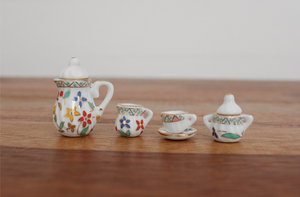 Miniature 17 Piece Ceramic Tea Set
