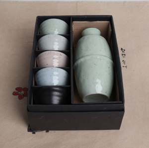 Five-Coloured Pastel Sake Set