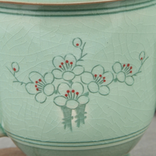 Load image into Gallery viewer, Celadon Plum Flower Mug