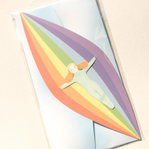 Riding the Rainbow - Paper Mobile Card