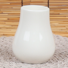 Load image into Gallery viewer, Small White Porcelain Floral Vase