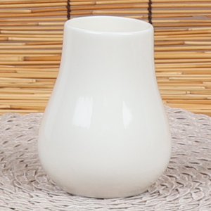 Small White Porcelain Floral Vase