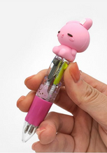Load image into Gallery viewer, Lazy Star 0.7mm 4 Colour Mini Ball Point Pen