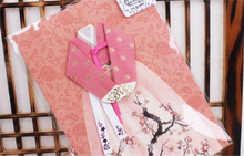 Load image into Gallery viewer, Plum Blossom Watercolor Hanbok - Greeting Card