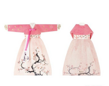 Load image into Gallery viewer, Plum Blossom Watercolor Hanbok - Greeting Card