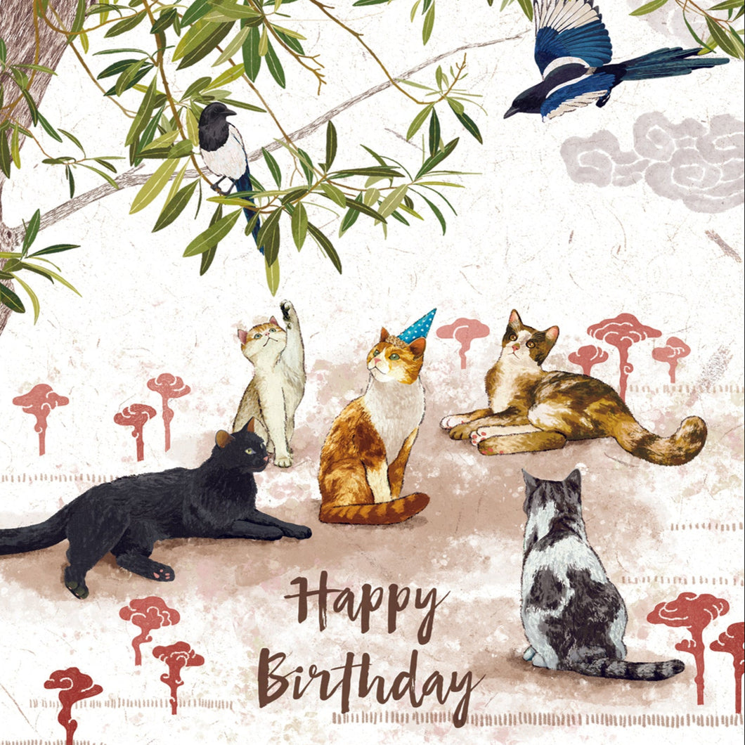 Happy Birthday Chill Cats - Greeting Card