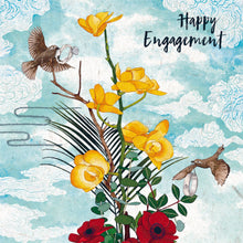 Load image into Gallery viewer, Happy Engagement Flowers and Birds - Greeting Card