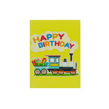 Load image into Gallery viewer, Colourful Birthday Train - Pop Up Card