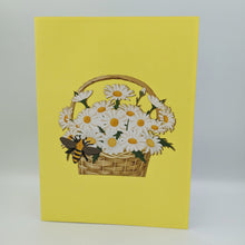 Load image into Gallery viewer, Daisy Basket Pop Up Card