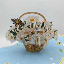 Load image into Gallery viewer, Daisy Basket Pop Up Card