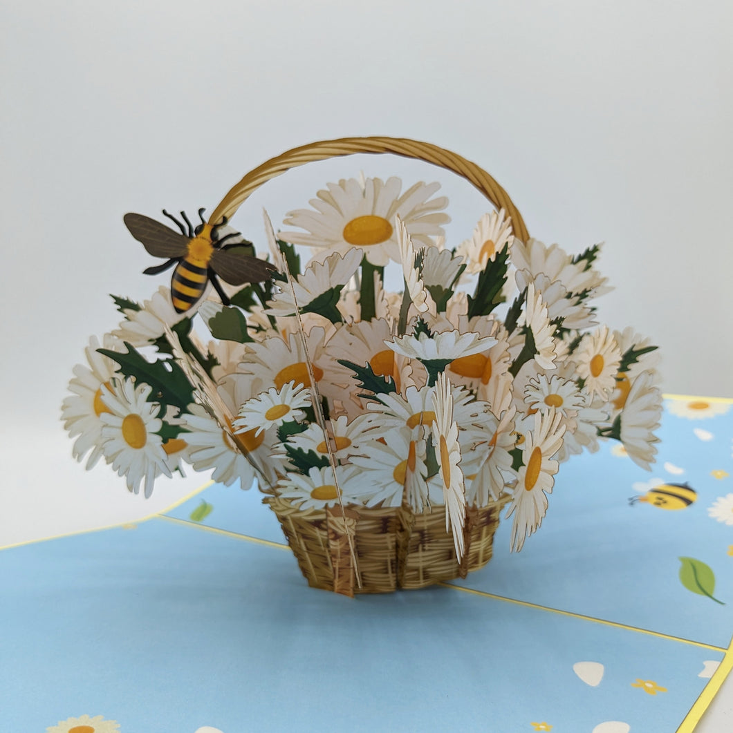 Daisy Basket Pop Up Card