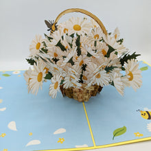 Load image into Gallery viewer, Daisy Basket Pop Up Card