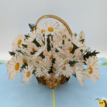 Load image into Gallery viewer, Daisy Basket Pop Up Card