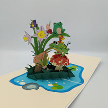 Load image into Gallery viewer, Froggy Pond Pop Up Card