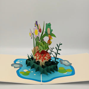 Froggy Pond Pop Up Card