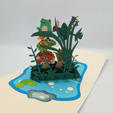 Load image into Gallery viewer, Froggy Pond Pop Up Card