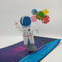 Load image into Gallery viewer, Happy Birthday Astronaut Pop Up Card