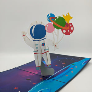 Happy Birthday Astronaut Pop Up Card