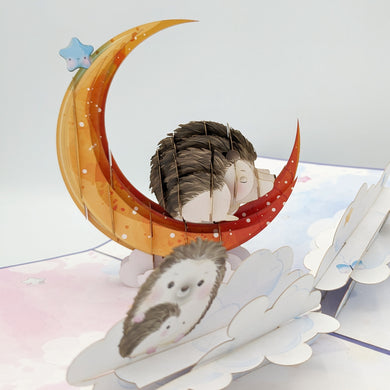 Hedgehog Moon Pop Up Card