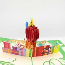 Load image into Gallery viewer, Happy Birthday Lion Pop Up Card