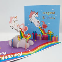 Load image into Gallery viewer, Magical Birthday Pop Up Card