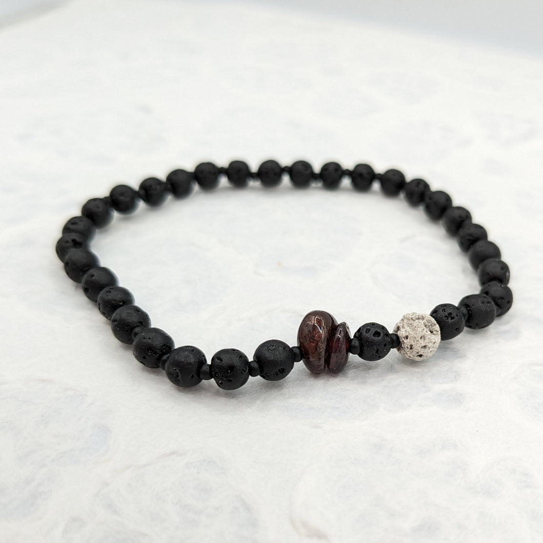 Birth Month Lava Stone Bracelet