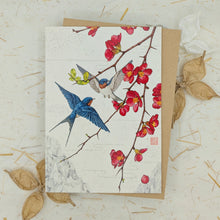 Load image into Gallery viewer, Red Blossom Birds - Greeting Card
