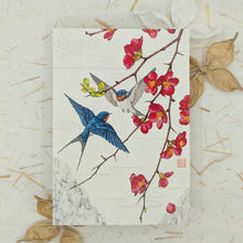 Load image into Gallery viewer, Red Blossom Birds - Greeting Card