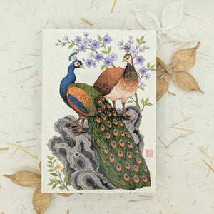Peacock Love - Greeting Card