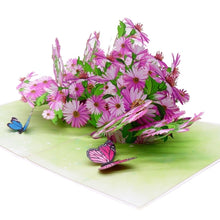 Load image into Gallery viewer, Purple Daisy Garden - Pop Up Card