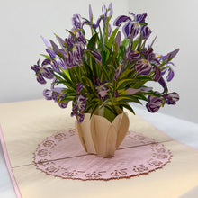 Load image into Gallery viewer, Iris Flowers - Pop Up Card