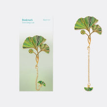 Load image into Gallery viewer, Green Ginkgo Leaf Bookmark