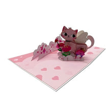 Load image into Gallery viewer, Cupid Kitty - Pop Up Card