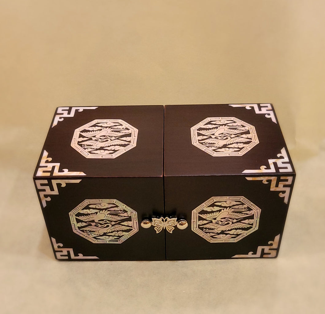 Wooden, Mother of Pearl Inlay - Folding Drawer box